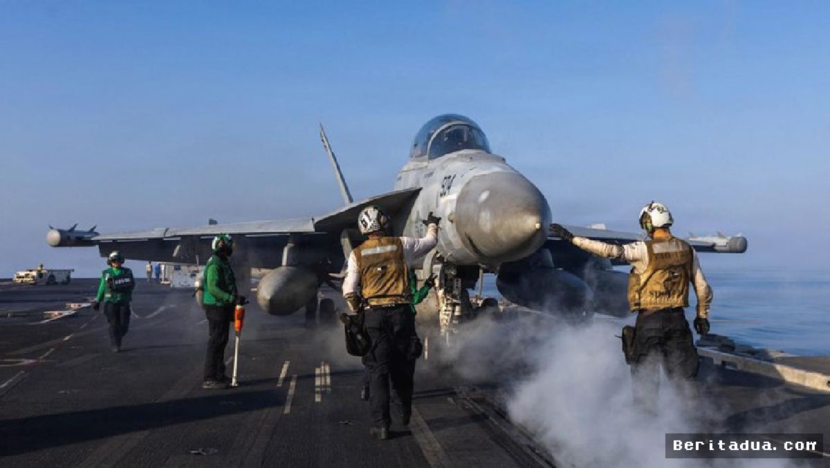 AS Balas Serang Iran, Hantam 80 Target di Selat Hormuz