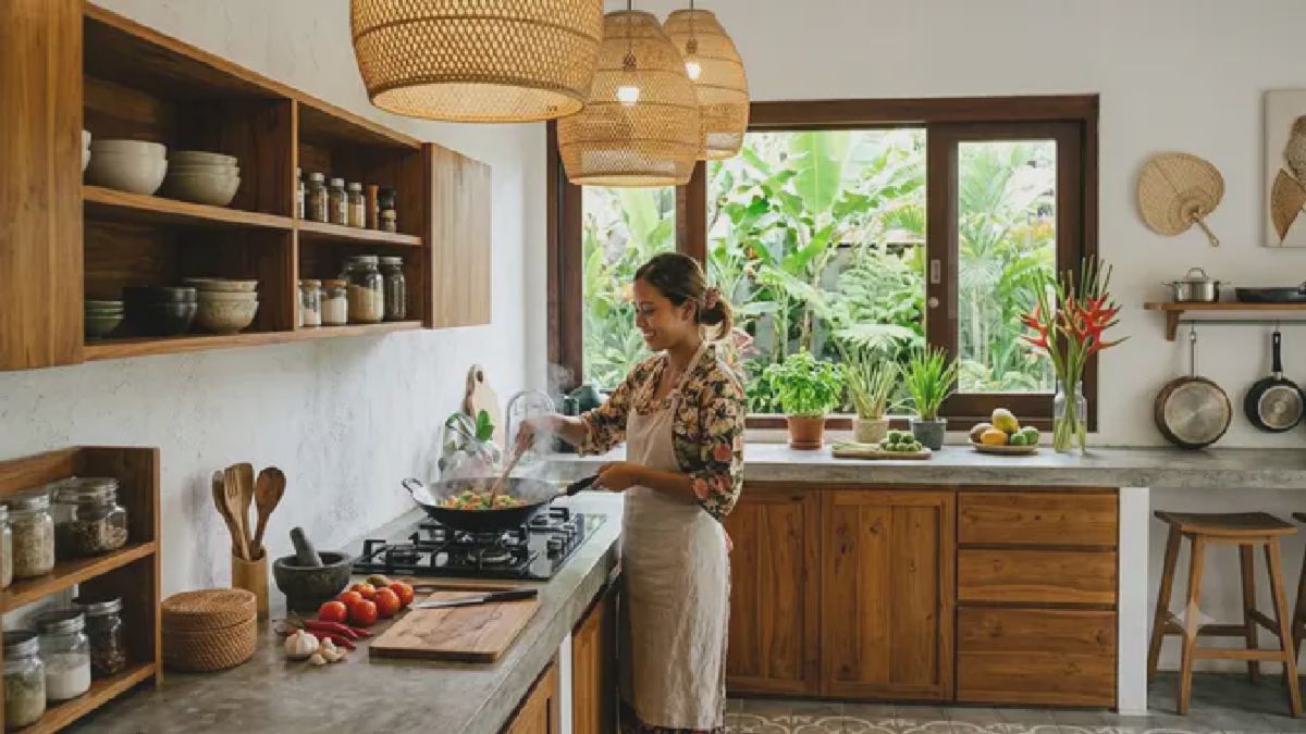 Desain Dapur Tropical Minimalist Hadirkan Nuansa Segar Ala Resort