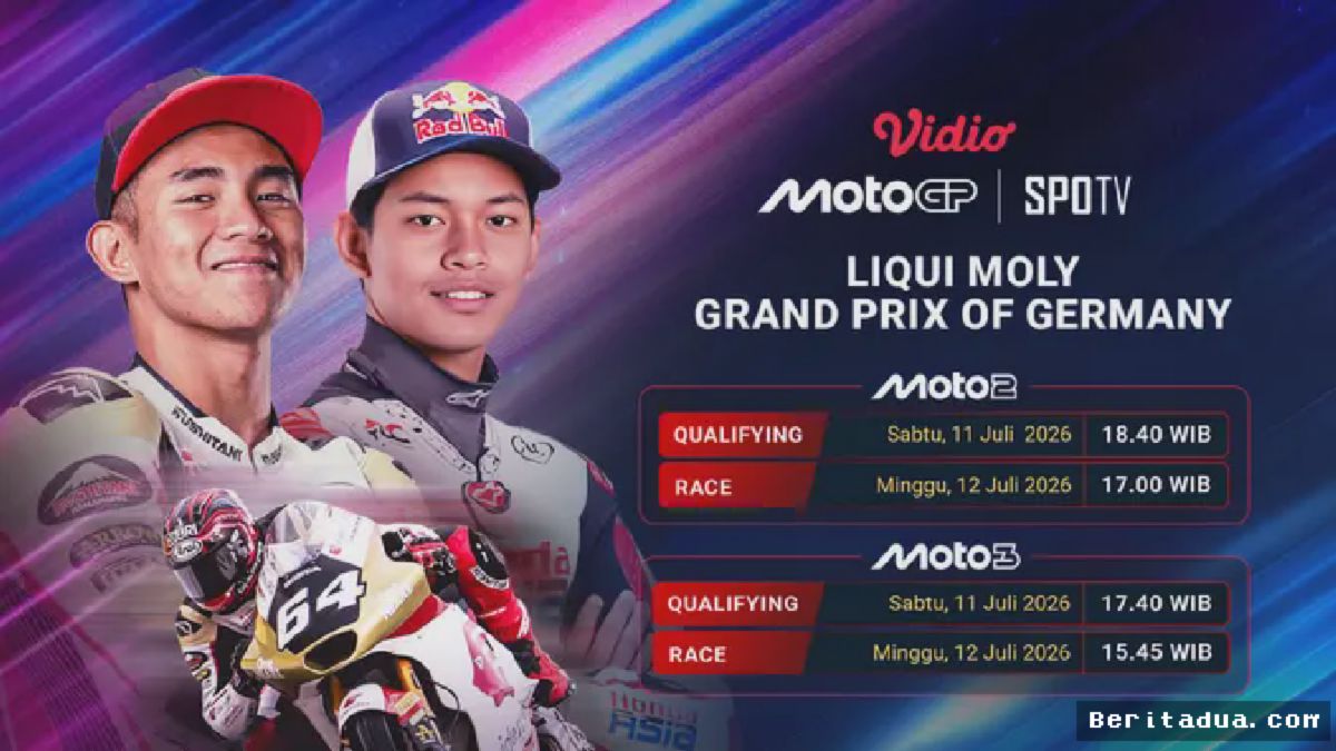 JAKARTA — Vidio Siarkan Moto3 & Moto2 GP Jerman 2026