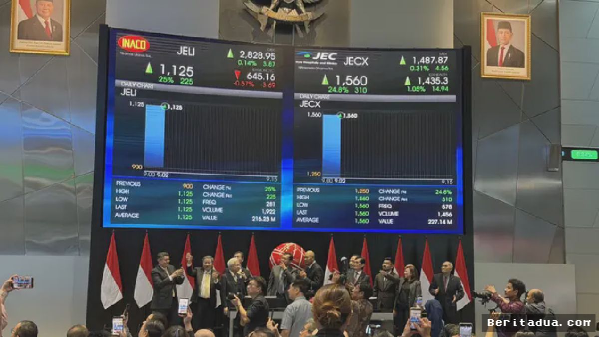 PT Niramas Utama Tbk Resmi Catatkan Saham Perdana, Kode JELI Kini Tercatat di Bursa Efek Indonesia