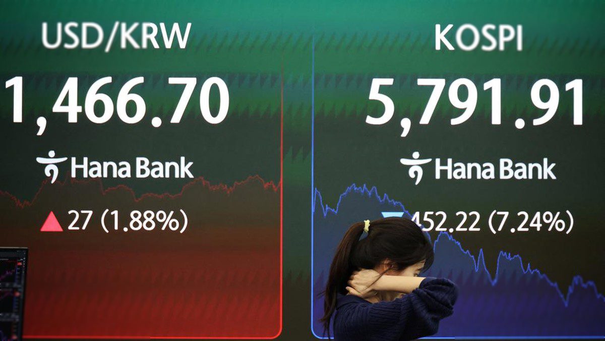 Bursa Korsel Hentikan Perdagangan, Indeks Anjlok 8 Persen